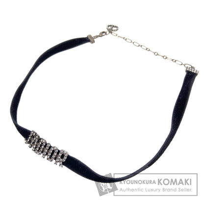 CHRISTIAN DIOR Jadior choker Velor Ladies [Used]