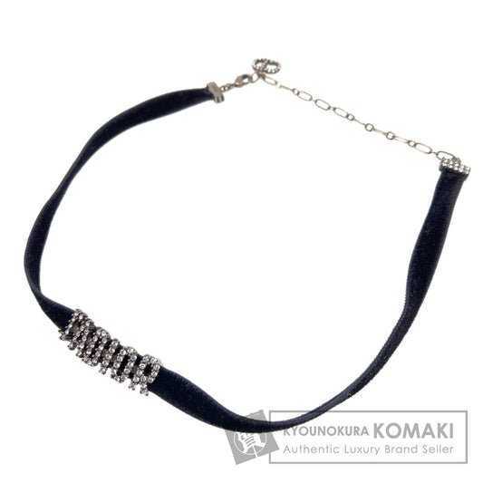 CHRISTIAN DIOR Jadior choker Velor Ladies [Used]