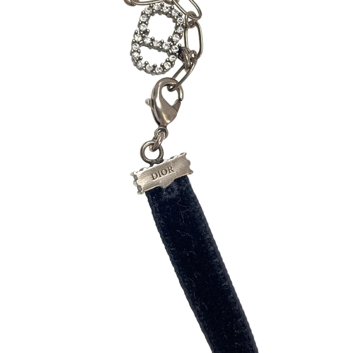 CHRISTIAN DIOR Jadior choker Velor Ladies [Used]