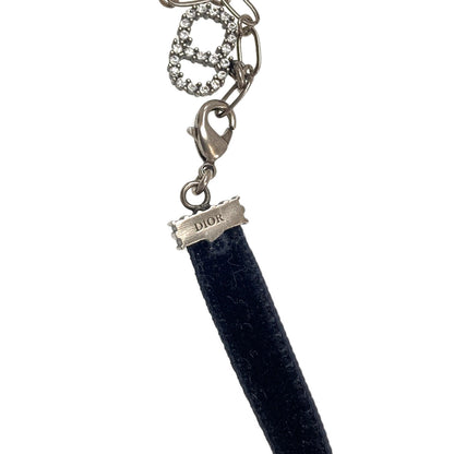 CHRISTIAN DIOR Jadior choker Velor Ladies [Used]