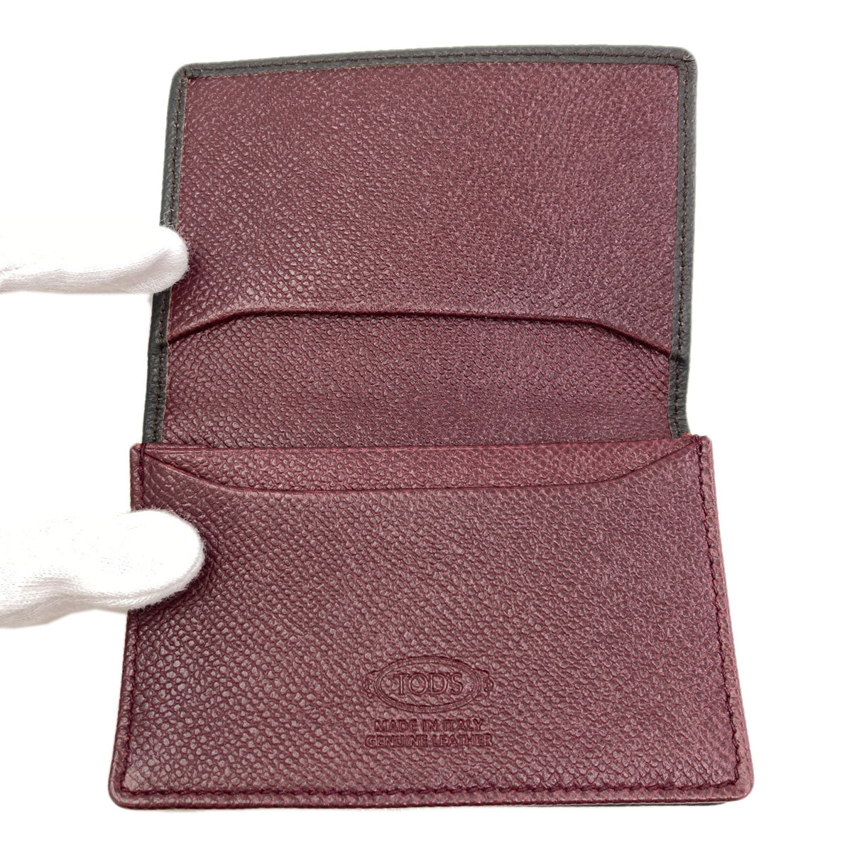 TODS name card holder Card Case Leather Ladies [Used]