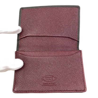 TODS name card holder Card Case Leather Ladies [Used]