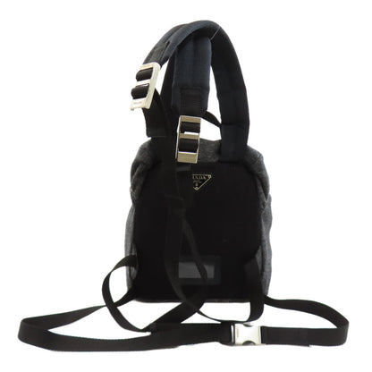 PRADA Logo Hardware Backpack Â· Daypack wool Ladies [Used]