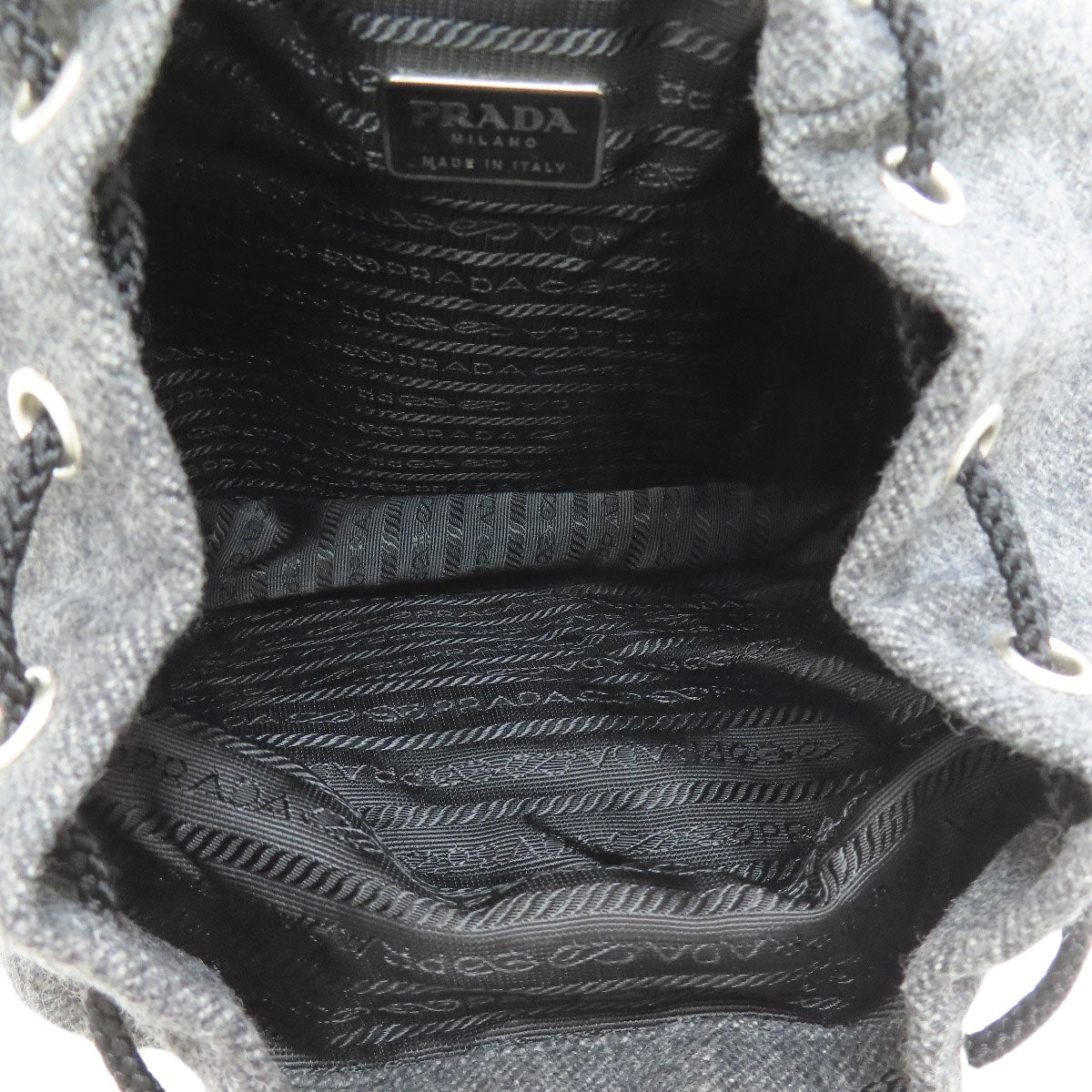 PRADA Logo Hardware Backpack Â· Daypack wool Ladies [Used]