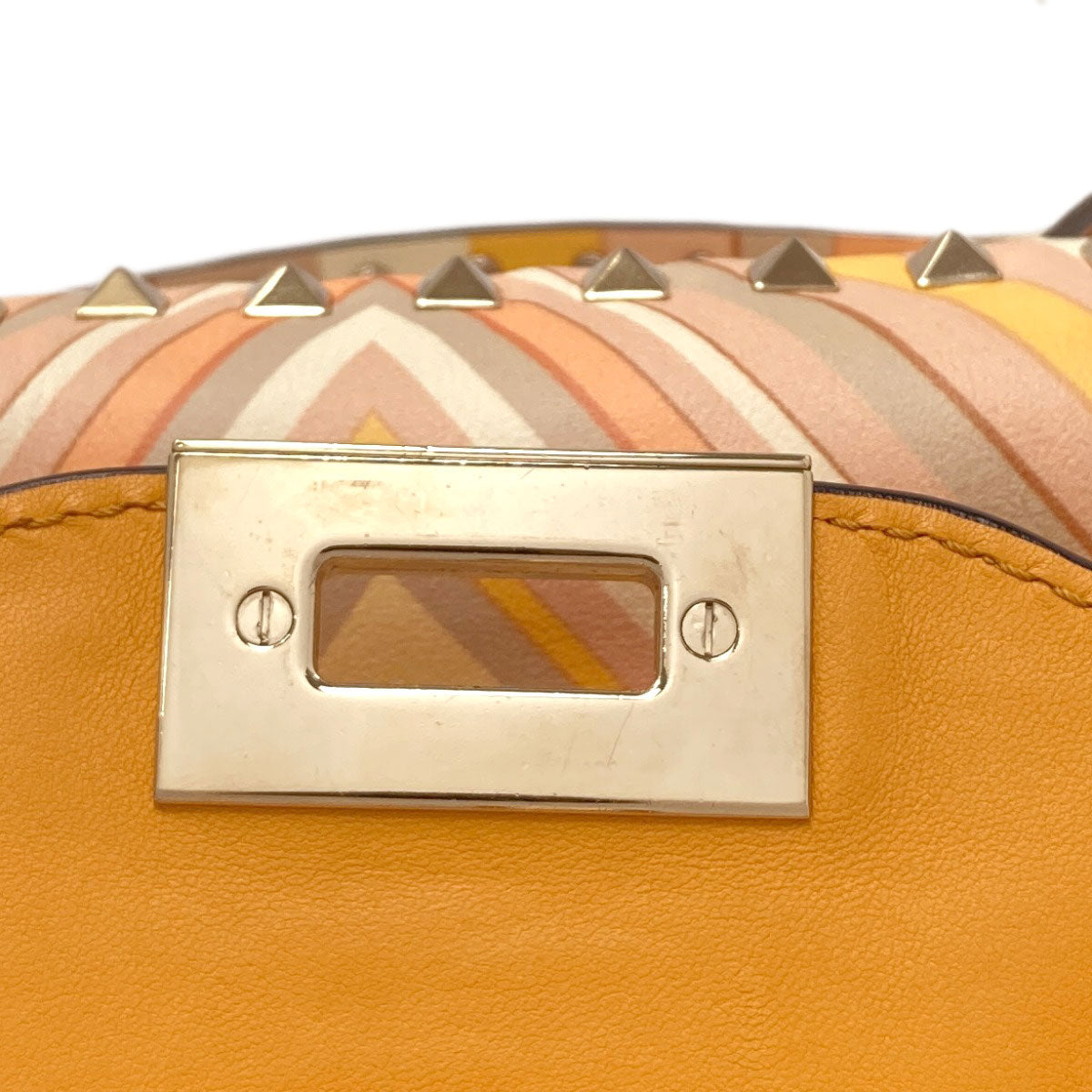 VALENTINO Studs 2WAY Handbag Leather Ladies [Used]