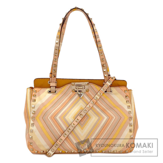 VALENTINO Studs 2WAY Handbag Leather Ladies [Used]