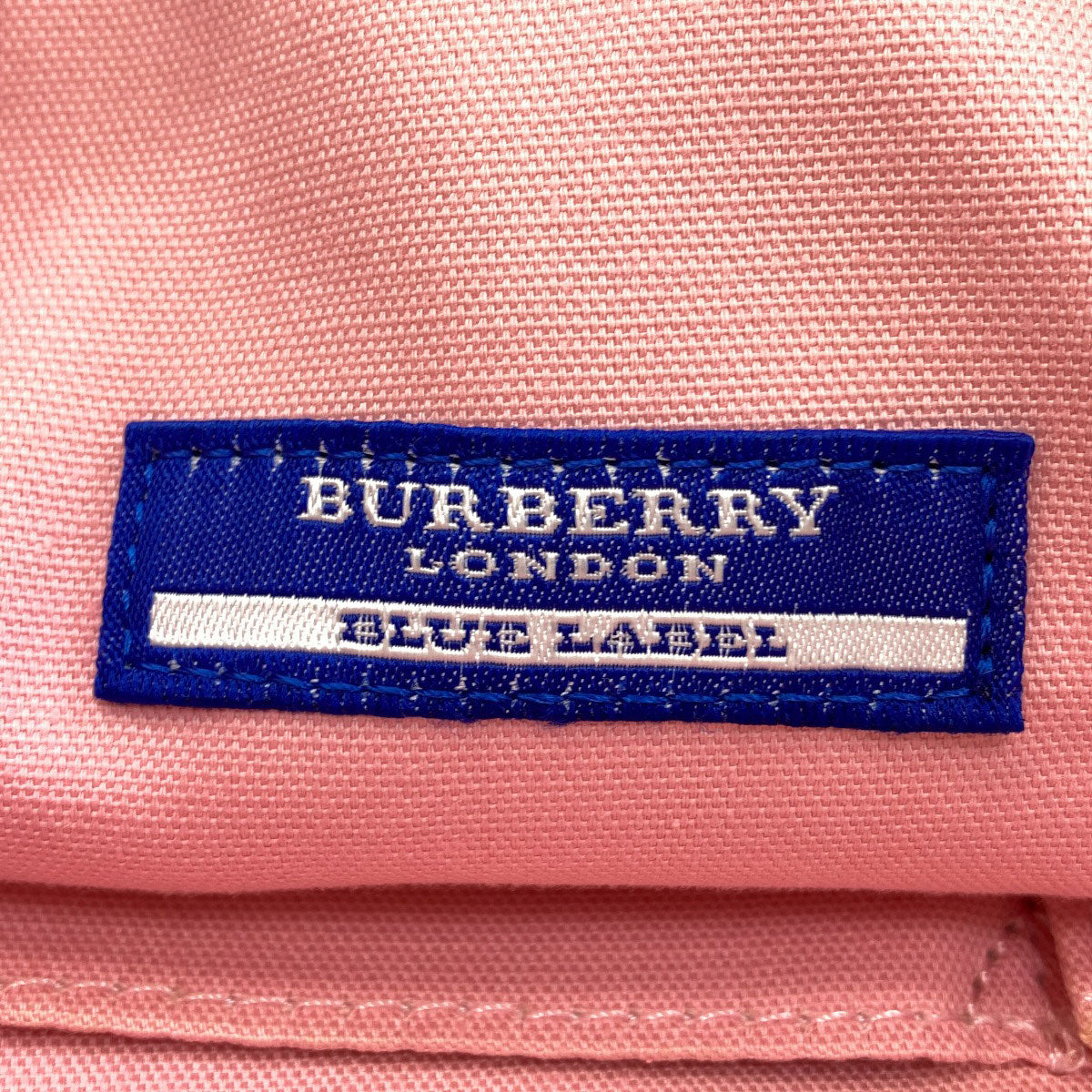 BURBERRY Blue Label Checkpattern Shoulder Bag Nylon LeatherLadies [Used]