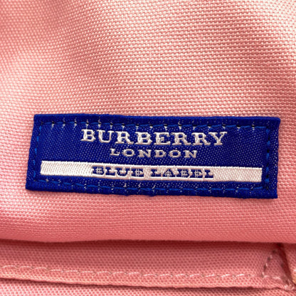 BURBERRY Blue Label Checkpattern Shoulder Bag Nylon LeatherLadies [Used]