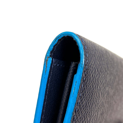 LOUIS VUITTON M30387 Portefeiulle ・ Brother NM Long wallet (with coin pocket) Taiga mens [Used]