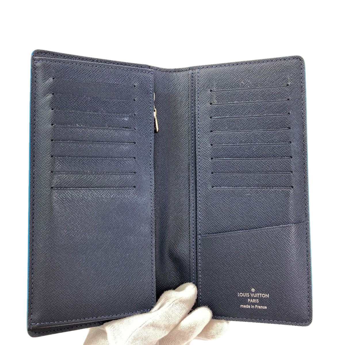 LOUIS VUITTON M30387 Portefeiulle ・ Brother NM Long wallet (with coin pocket) Taiga mens [Used]