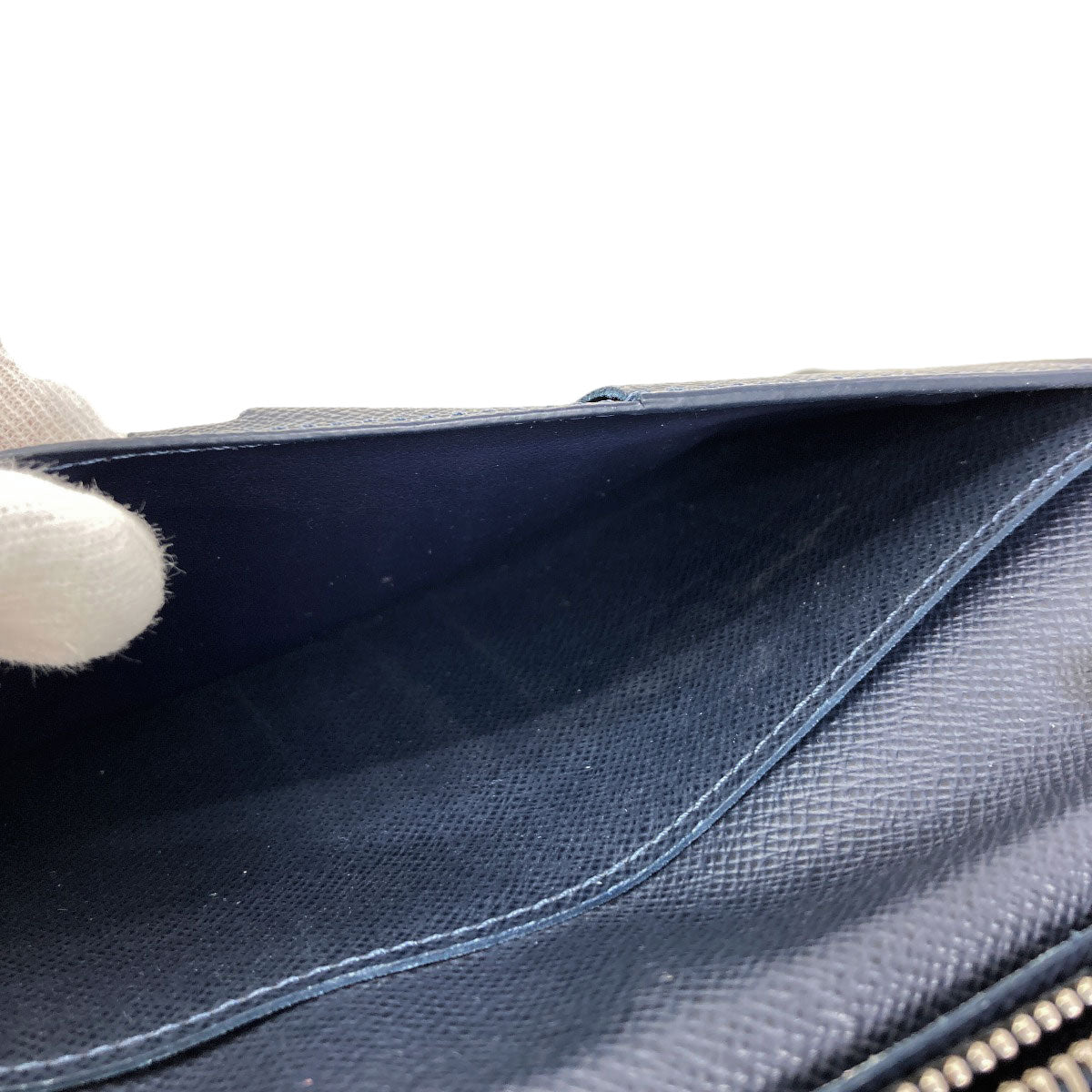 LOUIS VUITTON M30387 Portefeiulle ・ Brother NM Long wallet (with coin pocket) Taiga mens [Used]