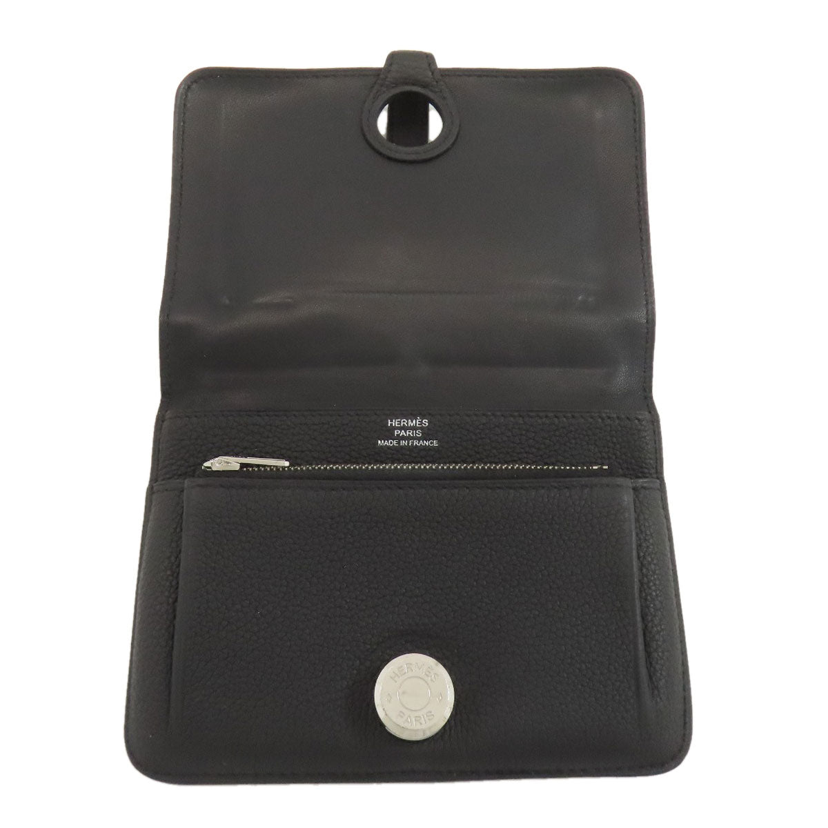 HERMES Dogon Compact SilverHardware coin purse Togo Ladies [Used]