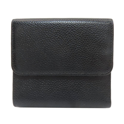 CHANEL Double Sided COCO Mark GoldHardware Tri-fold wallet (with Coin Pocket) Grained Calfskin Skin Ladies [Used]