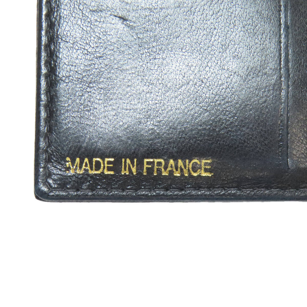 CHANEL Double Sided COCO Mark GoldHardware Tri-fold wallet (with Coin Pocket) Grained Calfskin Skin Ladies [Used]