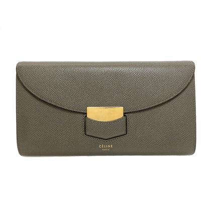 CELINE Trotter Long wallet (with coin pocket) Leather Ladies [Used]