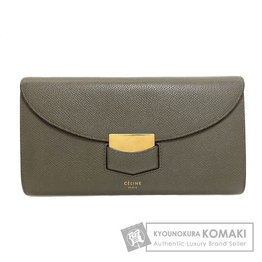 CELINE Trotter Long wallet (with coin pocket) Leather Ladies [Used]
