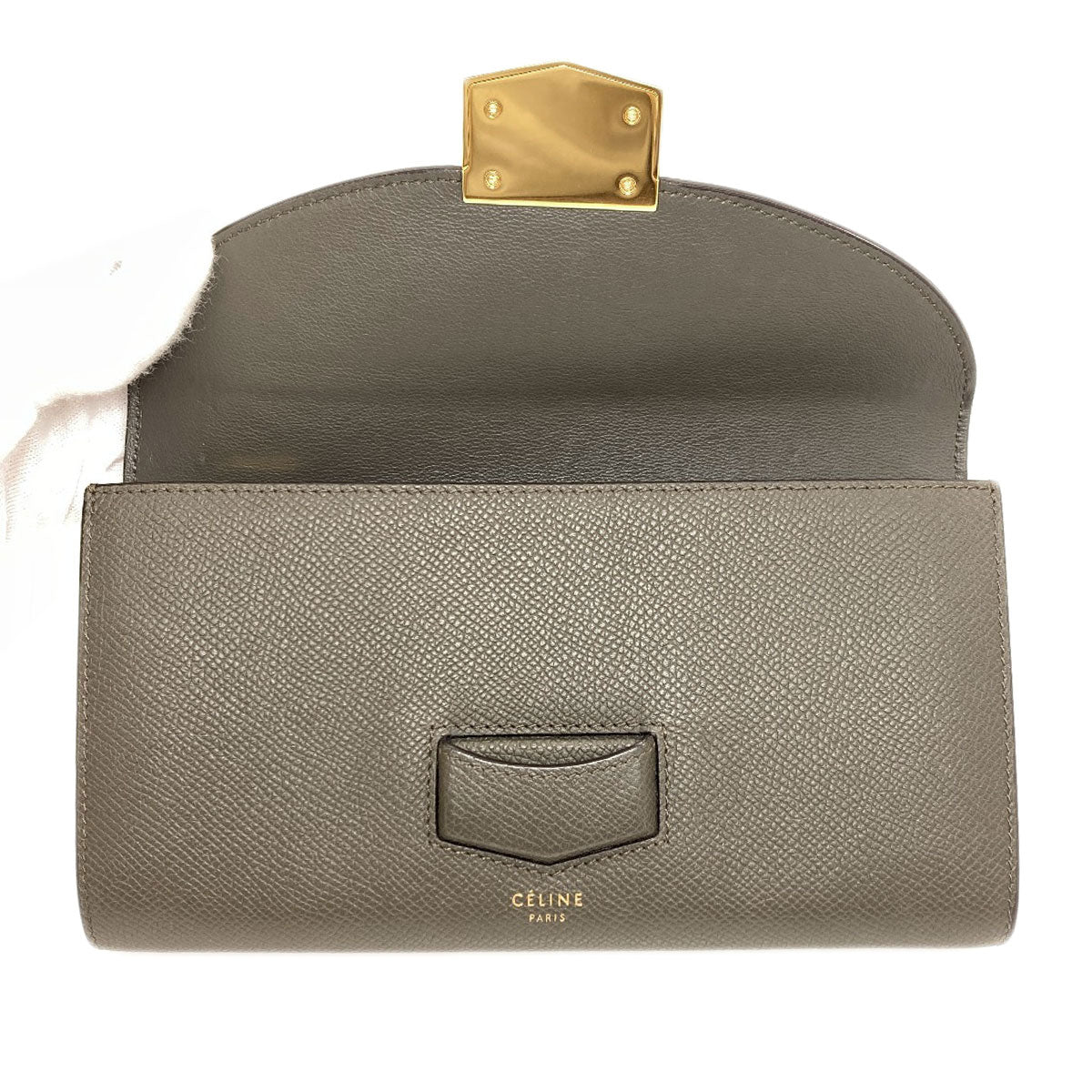 CELINE Trotter Long wallet (with coin pocket) Leather Ladies [Used]