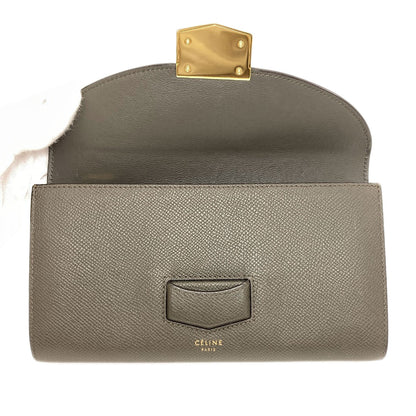 CELINE Trotter Long wallet (with coin pocket) Leather Ladies [Used]