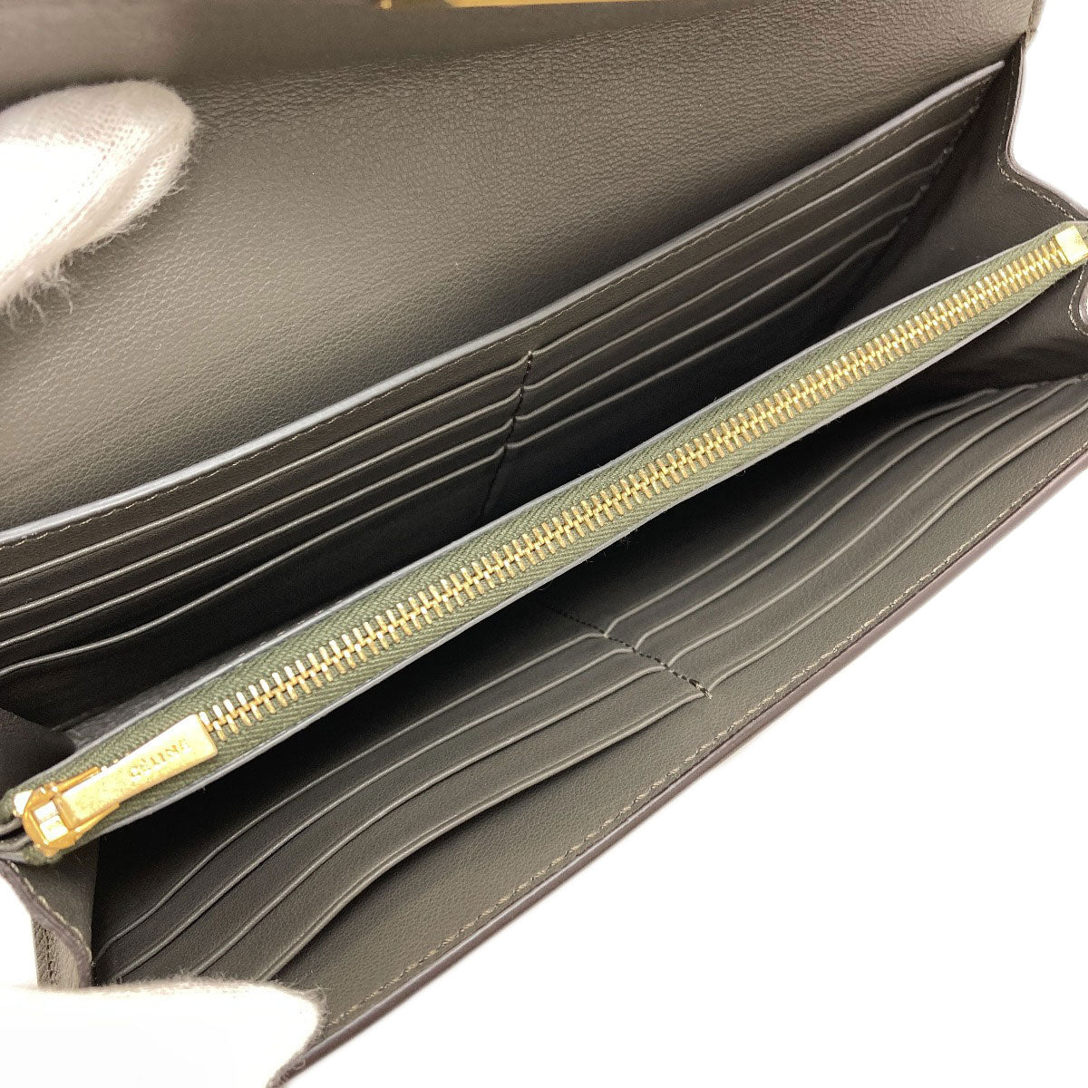 CELINE Trotter Long wallet (with coin pocket) Leather Ladies [Used]