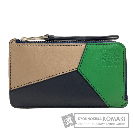 LOEWE puzzle coin card holder coin purse Leather Ladies [Used]