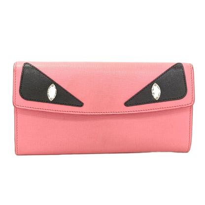 FENDI Bugs monster Long wallet (with coin pocket) Leather Ladies [Used]