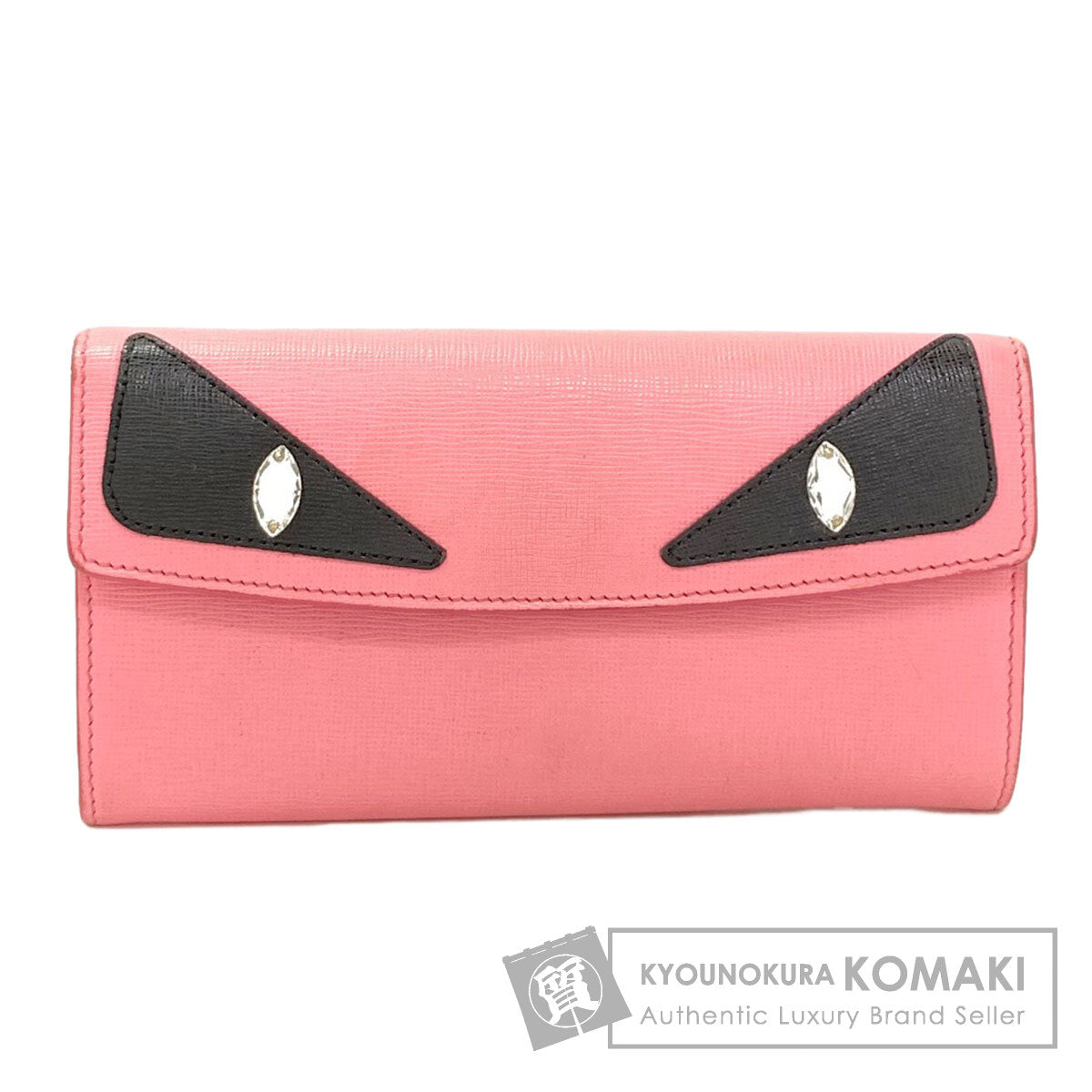 FENDI Bugs monster Long wallet (with coin pocket) Leather Ladies [Used]
