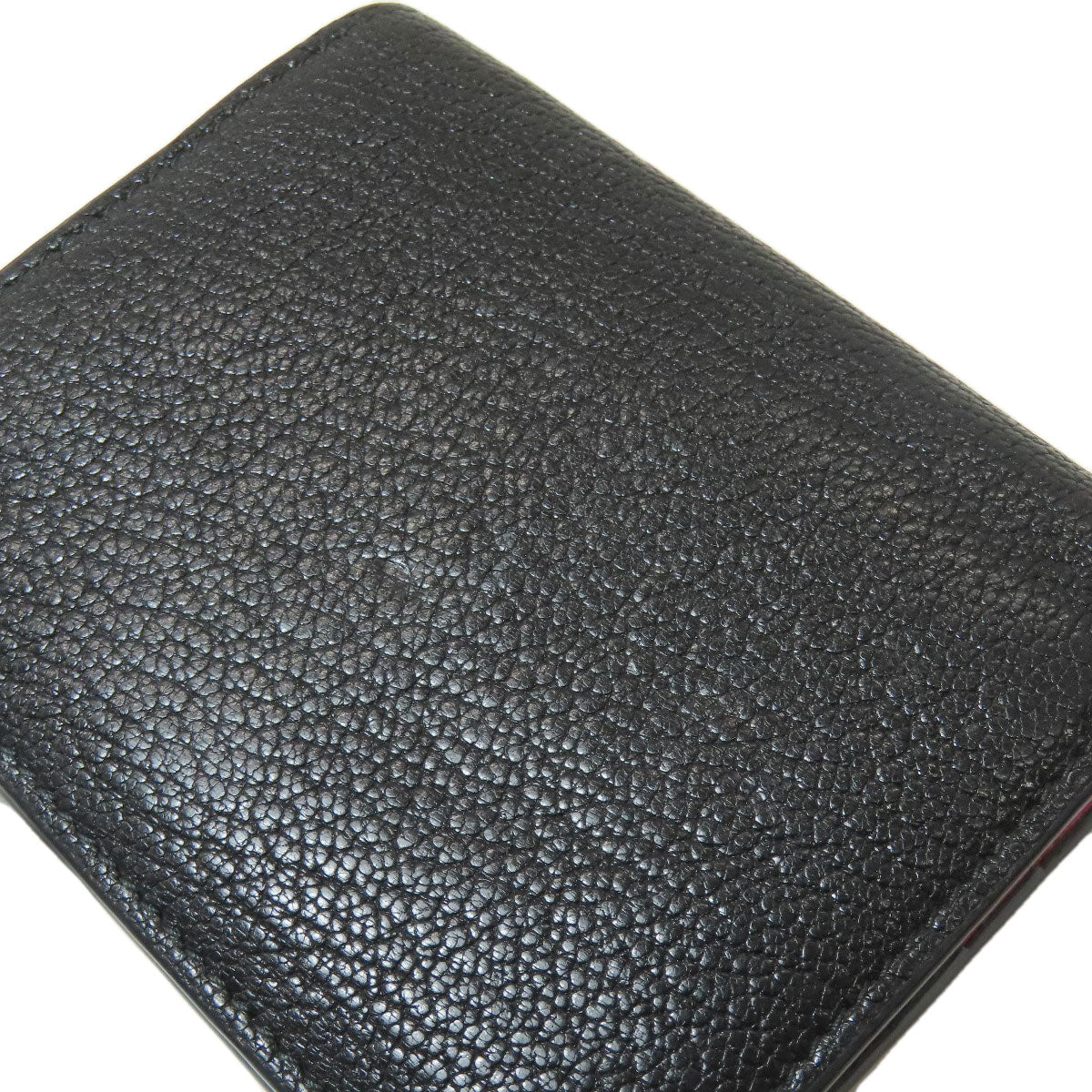 MIUMIU logo Bifold Wallet with Coin Pocket Leather Ladies [Used]