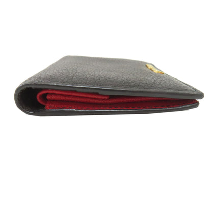 MIUMIU logo Bifold Wallet with Coin Pocket Leather Ladies [Used]