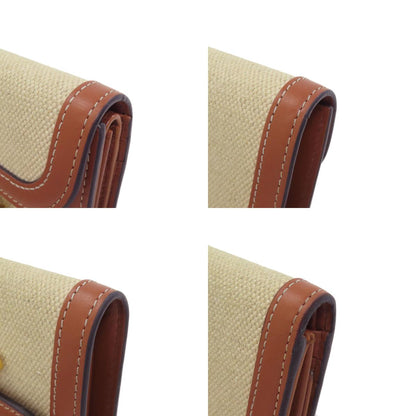 CELINE Small flap wallet Triomphe Bifold Wallet with Coin Pocket Canvas LeatherLadies [Used]
