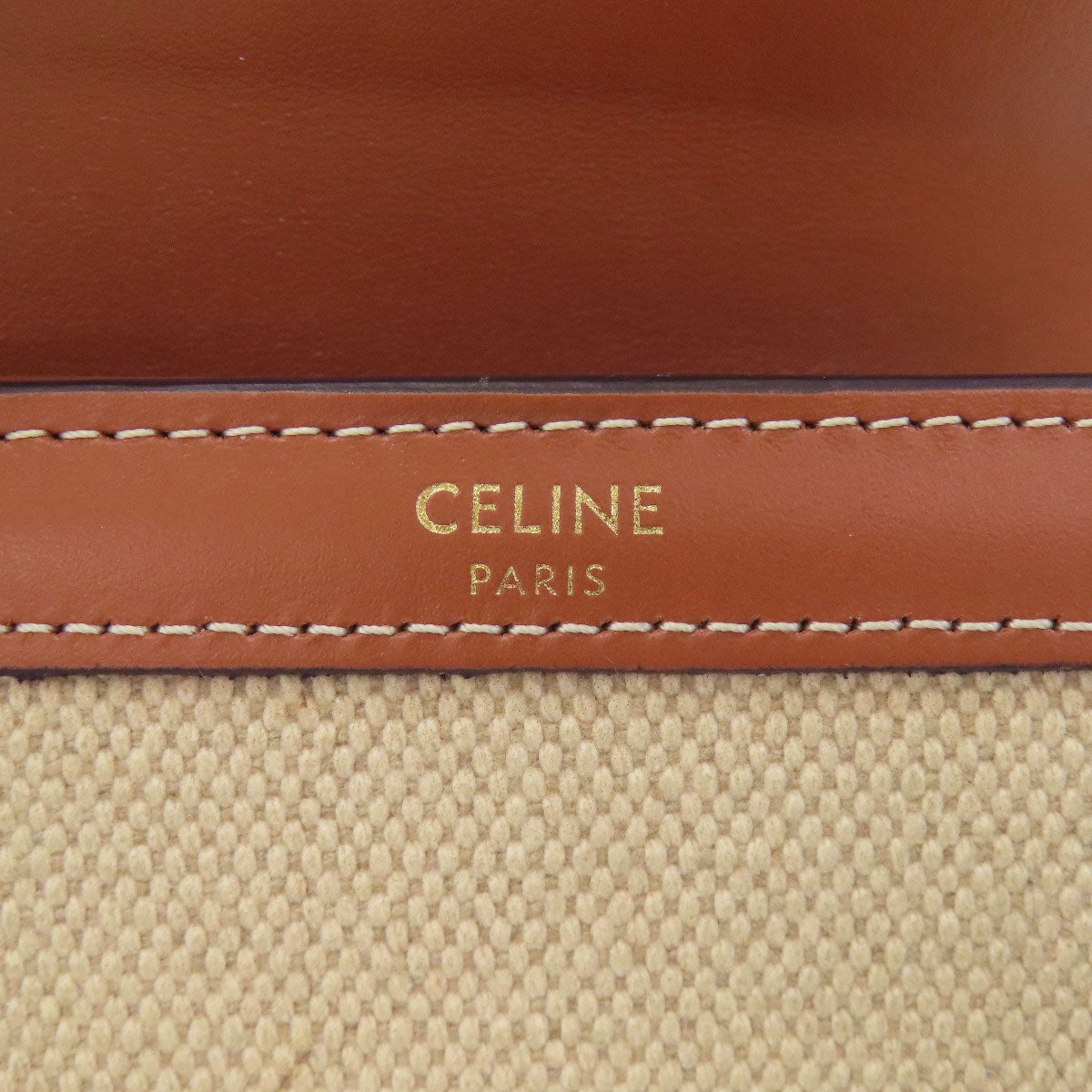 CELINE Small flap wallet Triomphe Bifold Wallet with Coin Pocket Canvas LeatherLadies [Used]