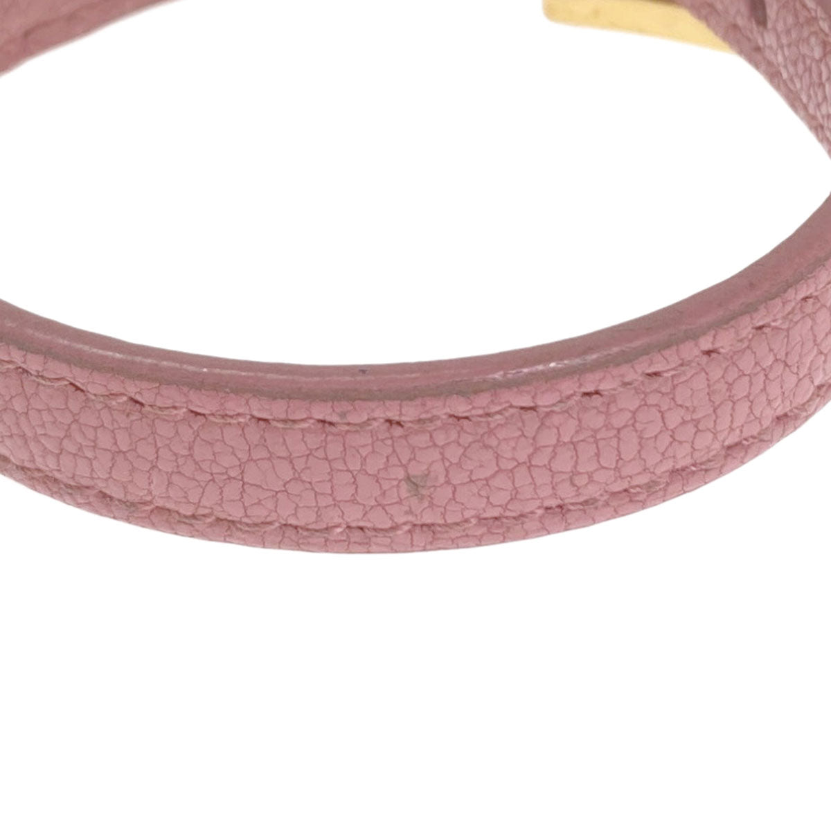 MIUMIU Rhinestone Bracelet Leather MetalLadies [Used]