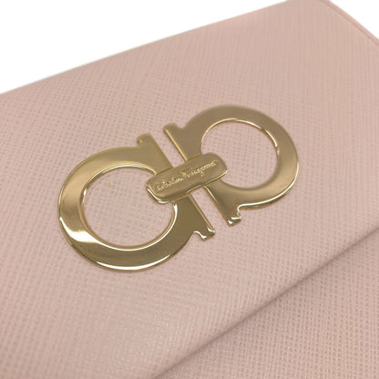 Salvatore Ferragamo Gancini Bifold Wallet with Coin Pocket Leather Ladies [Used]