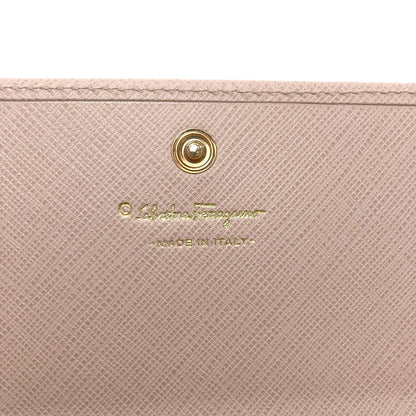 Salvatore Ferragamo Gancini Bifold Wallet with Coin Pocket Leather Ladies [Used]