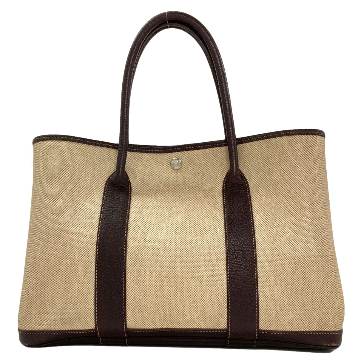 HERMES Garden Party PM Maron SilverHardware Tote Bag Tower ash Ladies [Used]