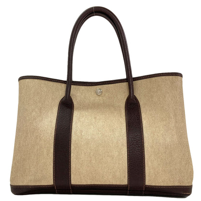 HERMES Garden Party PM Maron SilverHardware Tote Bag Tower ash Ladies [Used]