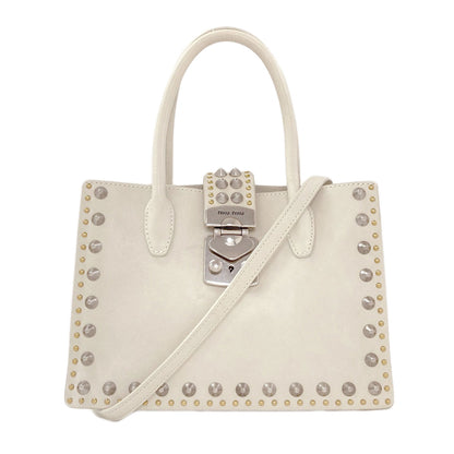 MIUMIU Studs 2WAY Handbag Calf Ladies [Used]