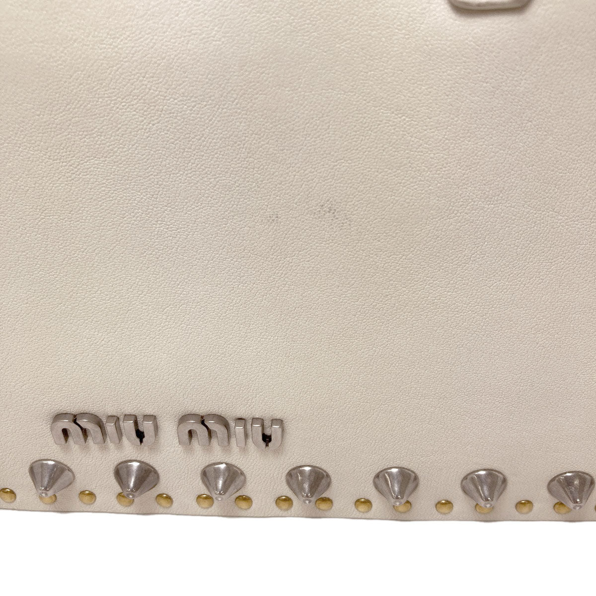 MIUMIU Studs 2WAY Handbag Calf Ladies [Used]
