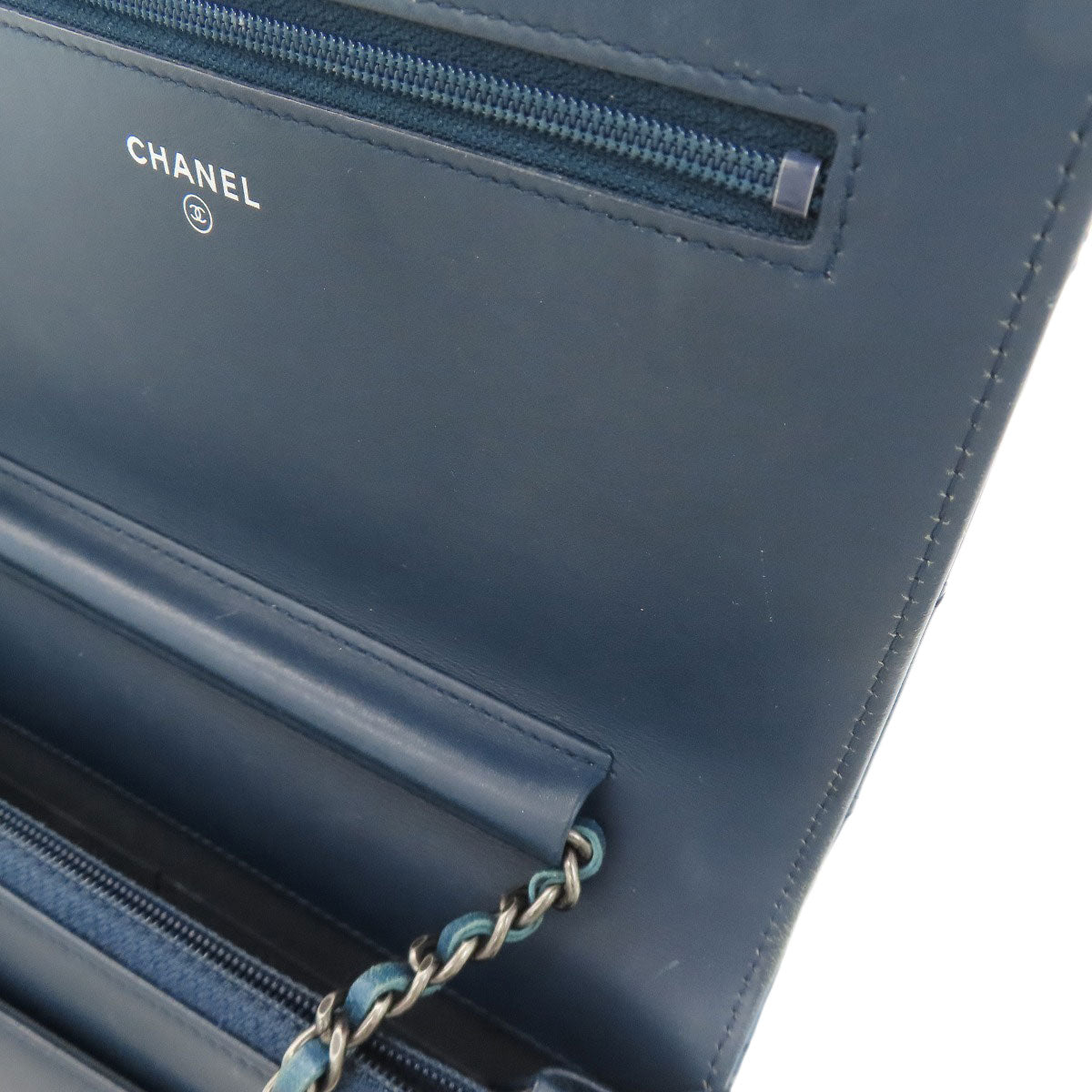 CHANEL COCO Mark Matelasse SilverHardware Long wallet (with coin pocket) Lambskin Ladies [Used]