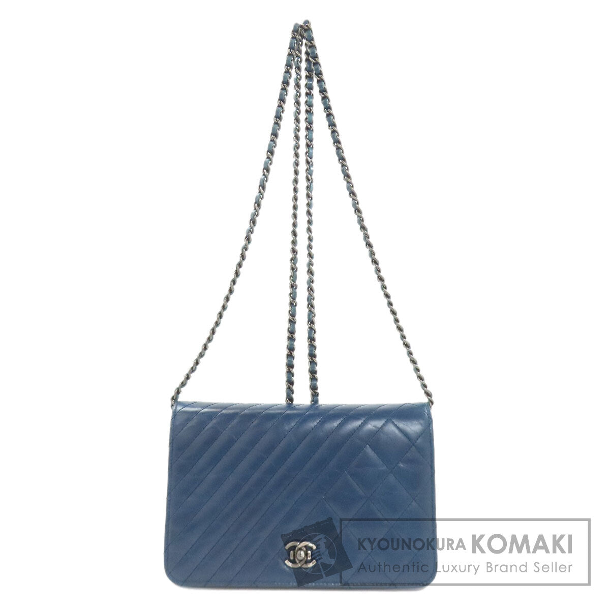 CHANEL COCO Mark Matelasse SilverHardware Long wallet (with coin pocket) Lambskin Ladies [Used]