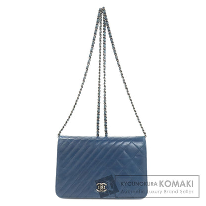 CHANEL COCO Mark Matelasse SilverHardware Long wallet (with coin pocket) Lambskin Ladies [Used]