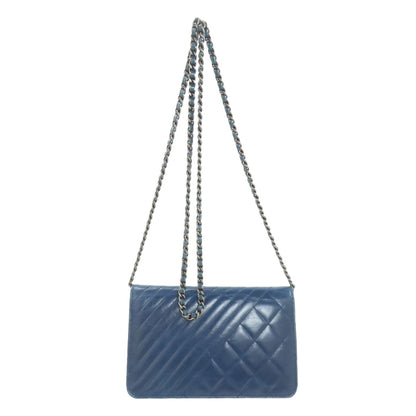 CHANEL COCO Mark Matelasse SilverHardware Long wallet (with coin pocket) Lambskin Ladies [Used]