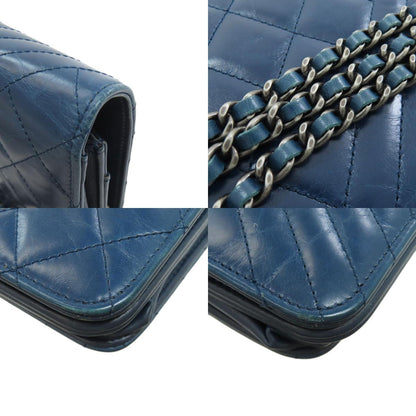CHANEL COCO Mark Matelasse SilverHardware Long wallet (with coin pocket) Lambskin Ladies [Used]