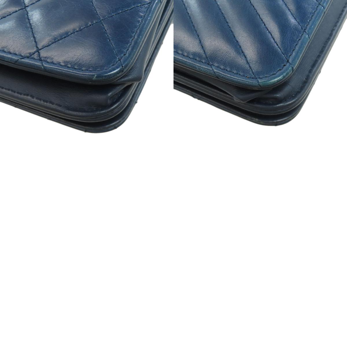 CHANEL COCO Mark Matelasse SilverHardware Long wallet (with coin pocket) Lambskin Ladies [Used]