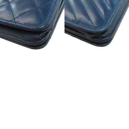 CHANEL COCO Mark Matelasse SilverHardware Long wallet (with coin pocket) Lambskin Ladies [Used]
