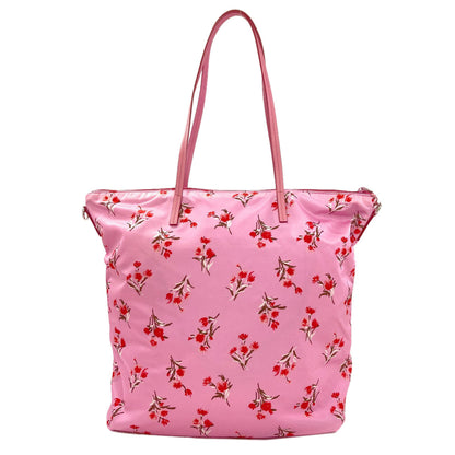 PRADA Flower motif 2WAY Handbag Nylon Ladies [Used]