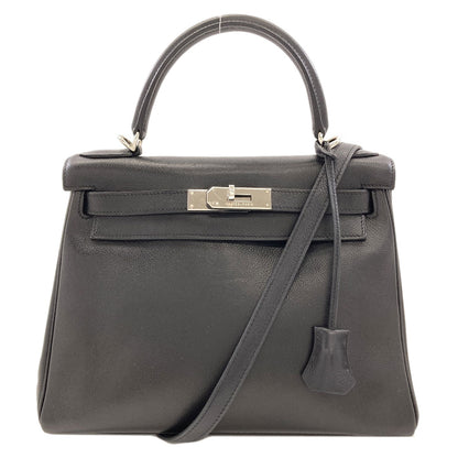 HERMES Kelly 28 Inner Stitch SilverHardware Handbag Epsom Ladies [Used]