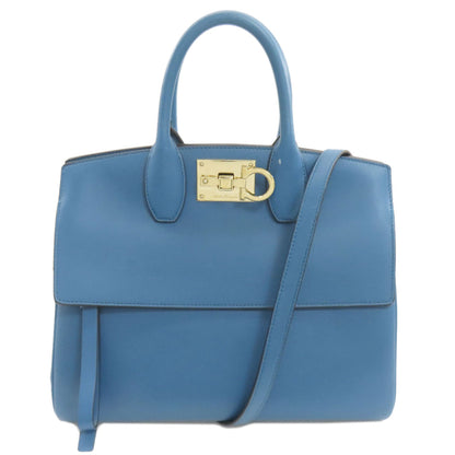 Salvatore Ferragamo GanciniHardware 2WAY Handbag Leather Ladies [Used]