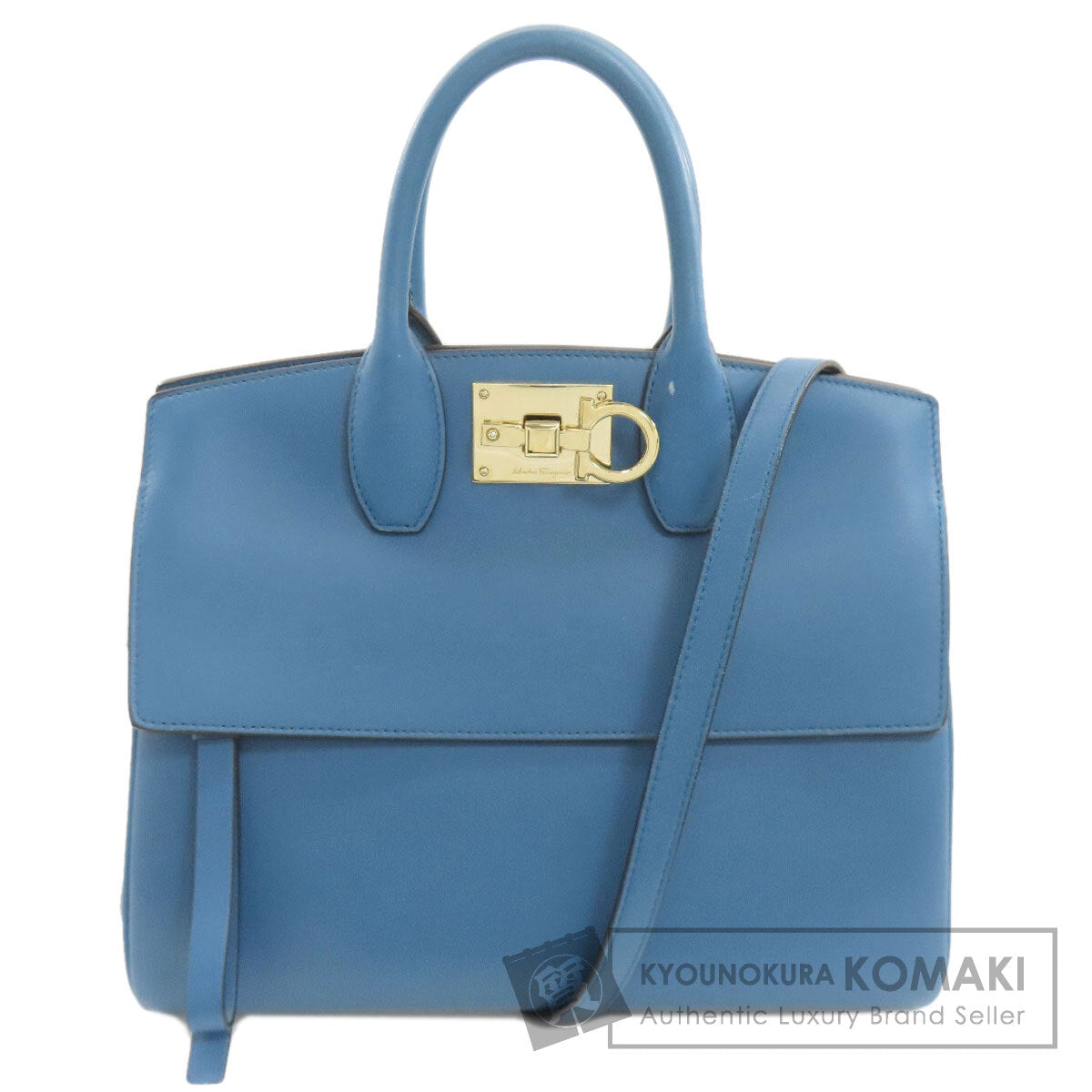 Salvatore Ferragamo GanciniHardware 2WAY Handbag Leather Ladies [Used]