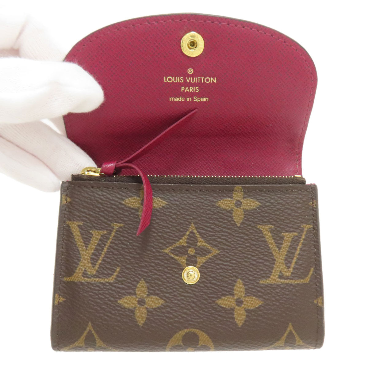LOUIS VUITTON M41939 Portomonet Rosali Tri-fold wallet (with Coin Pocket) Monogram canvas Ladies [Used]
