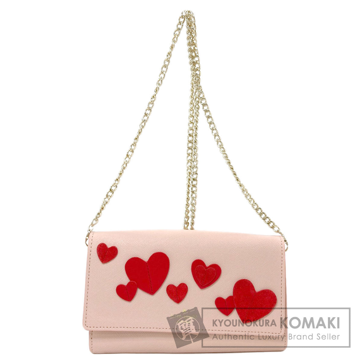 kate spade Heart Chain Wallet Long wallet (with coin pocket) Leather Ladies [Used]